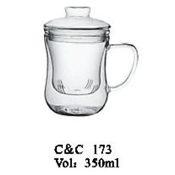 Clear Tall Drinking Glass Teapot for Ice Juice/Beverage/Tea/Water/Milk/Tableware Drinking Glass Pot